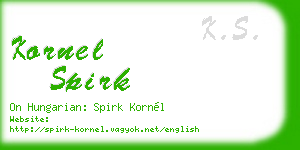 kornel spirk business card